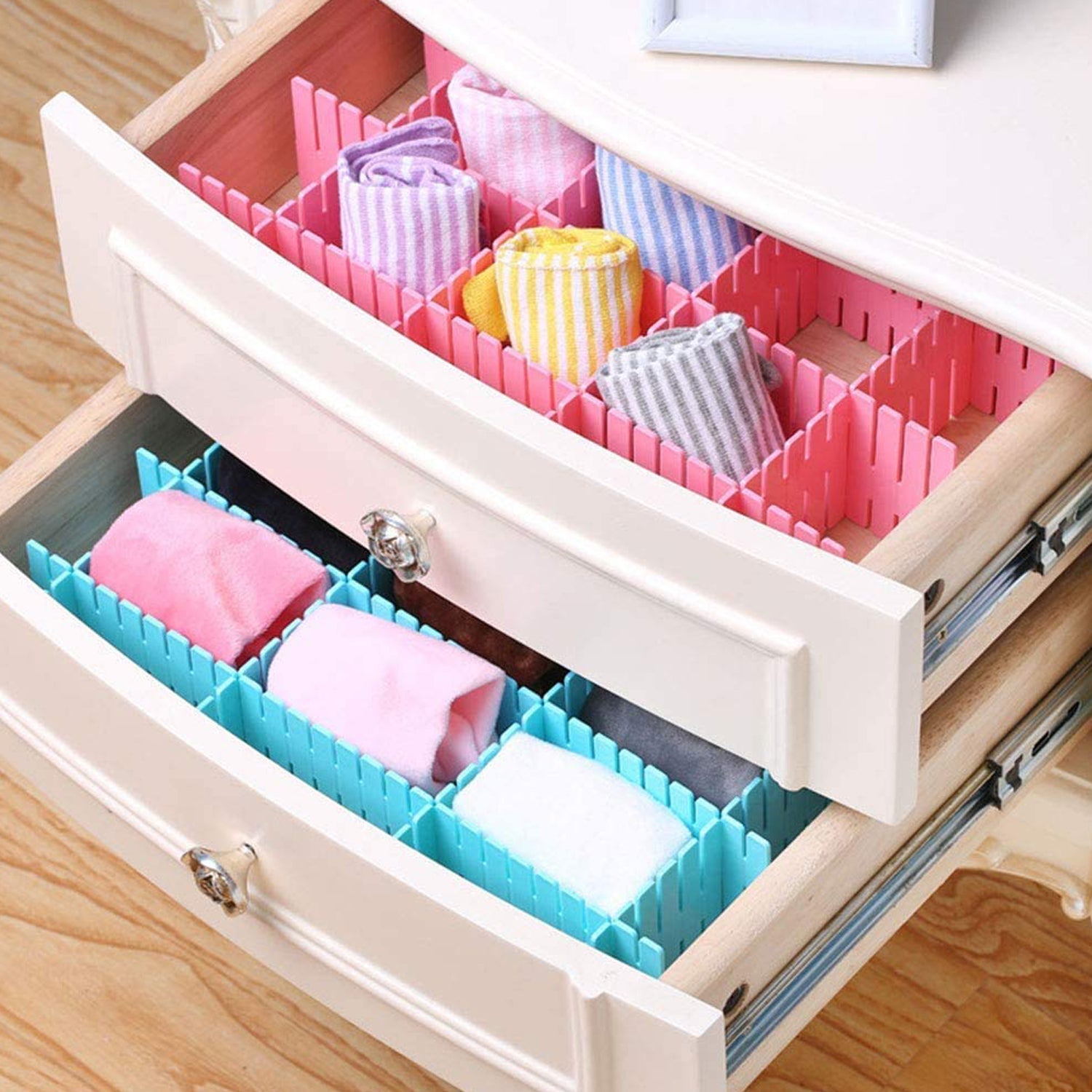 Adjustable Drawer Dividers (4 Pc Set): Organize Cabinets & Closets - Bhavnagar Deodap