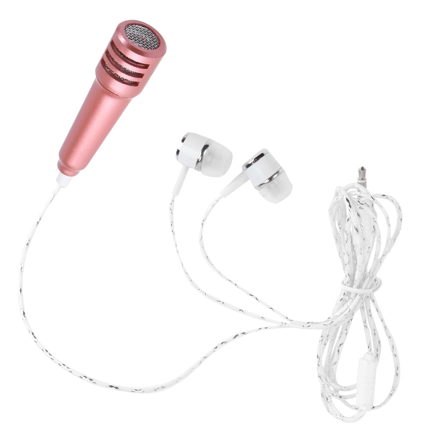 Mini Microphone Mic with Earphone for Voice Recording, Mike Mic Microphone with Handsfree for Mobile Computer, Headphone Handfree Earphone Usb Microphone Vocal Gift Miniature Children (1 Pc) - Bhavnagar Deodap