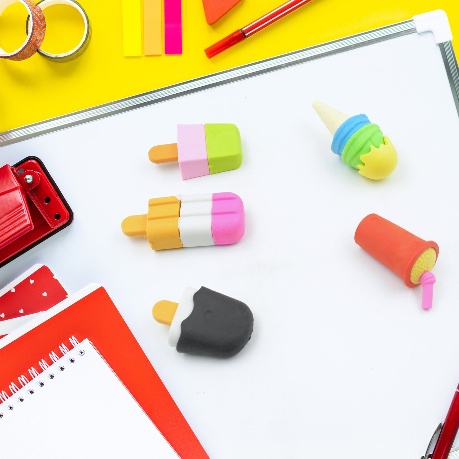 Mini Eraser Set for Kids (5 Pieces) - Fun Designs, Party Favors, School Prizes - Bhavnagar Deodap