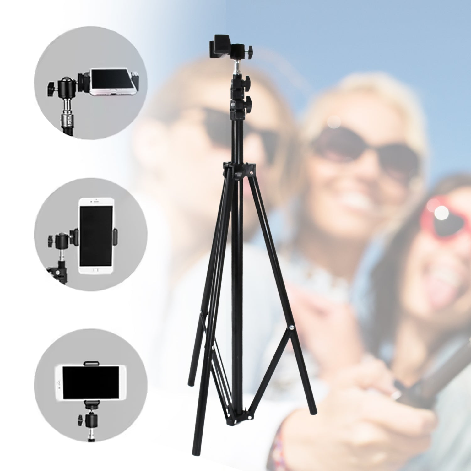 Professional Tripod with Multipurpose Head for Low Level Shooting, Panning for All DSLR Camera Photography Tripod Stand Folding Photo Stand Maximum Height 170 Cm - Bhavnagar Deodap