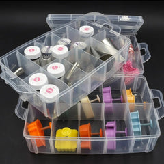 Versatile 18-Grid 3-Layer Transparent Plastic Organizer Box with Adjustable Dividers for Jewelry & Fishing Hooks - Bhavnagar Deodap