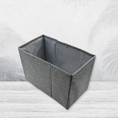 FOLDABLE STORAGE BOX WITH LID AND HANDLES, COTTON AND LINEN STORAGE BINS AND BASKETS ORGANIZER FOR NURSERY, CLOSET, BEDROOM, HOME - Bhavnagar Deodap