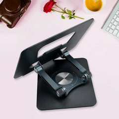 Aluminum Alloy 360°Rotating Bracket, Adjustable Laptop Stand, Portable Foldable Ergonomic Laptop Support - Bhavnagar Deodap