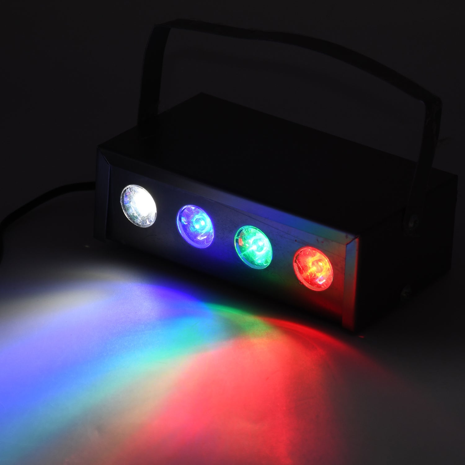 Mini Laser Projector Low Par Light 4 LED RGBW Stage Lighting Laser Light, Special Effects, Party Light - Bhavnagar Deodap