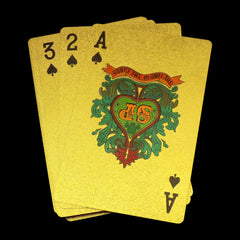 Gold Plated Poker Playing Cards (Golden) - Bhavnagar Deodap