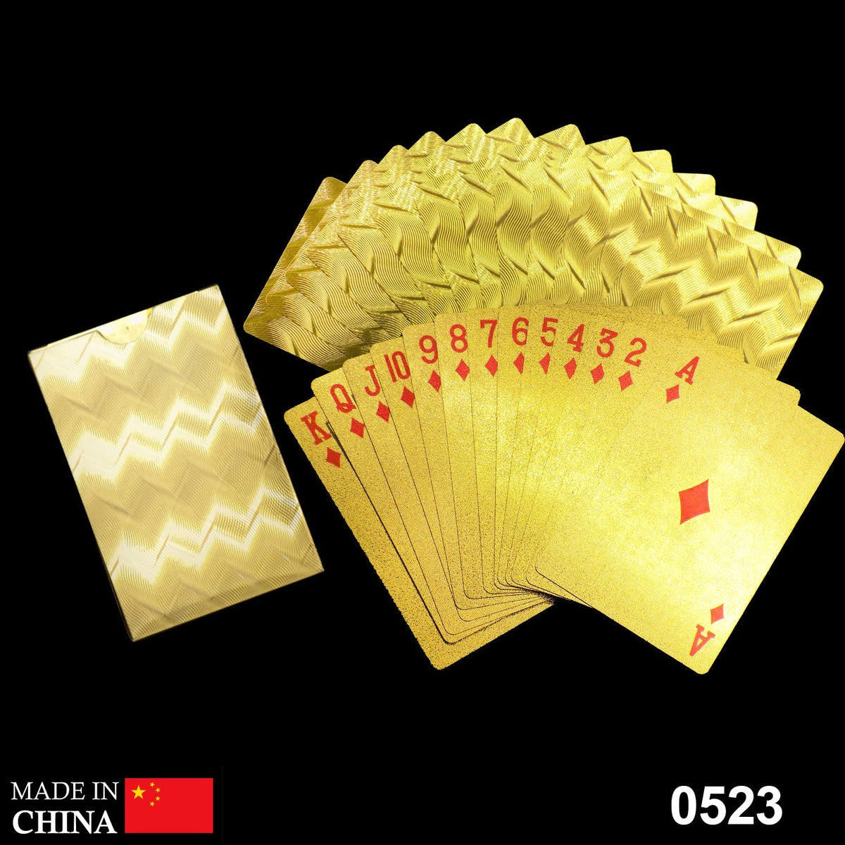 Gold Plated Poker Playing Cards (Golden) - Bhavnagar Deodap