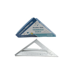 Double Side Scale Triangle Measurement Hand Tool, 45 Degree Triangle Ruler, Home for Industry, Aluminum Alloy Rafter Square 7-Inch Length - Bhavnagar Deodap