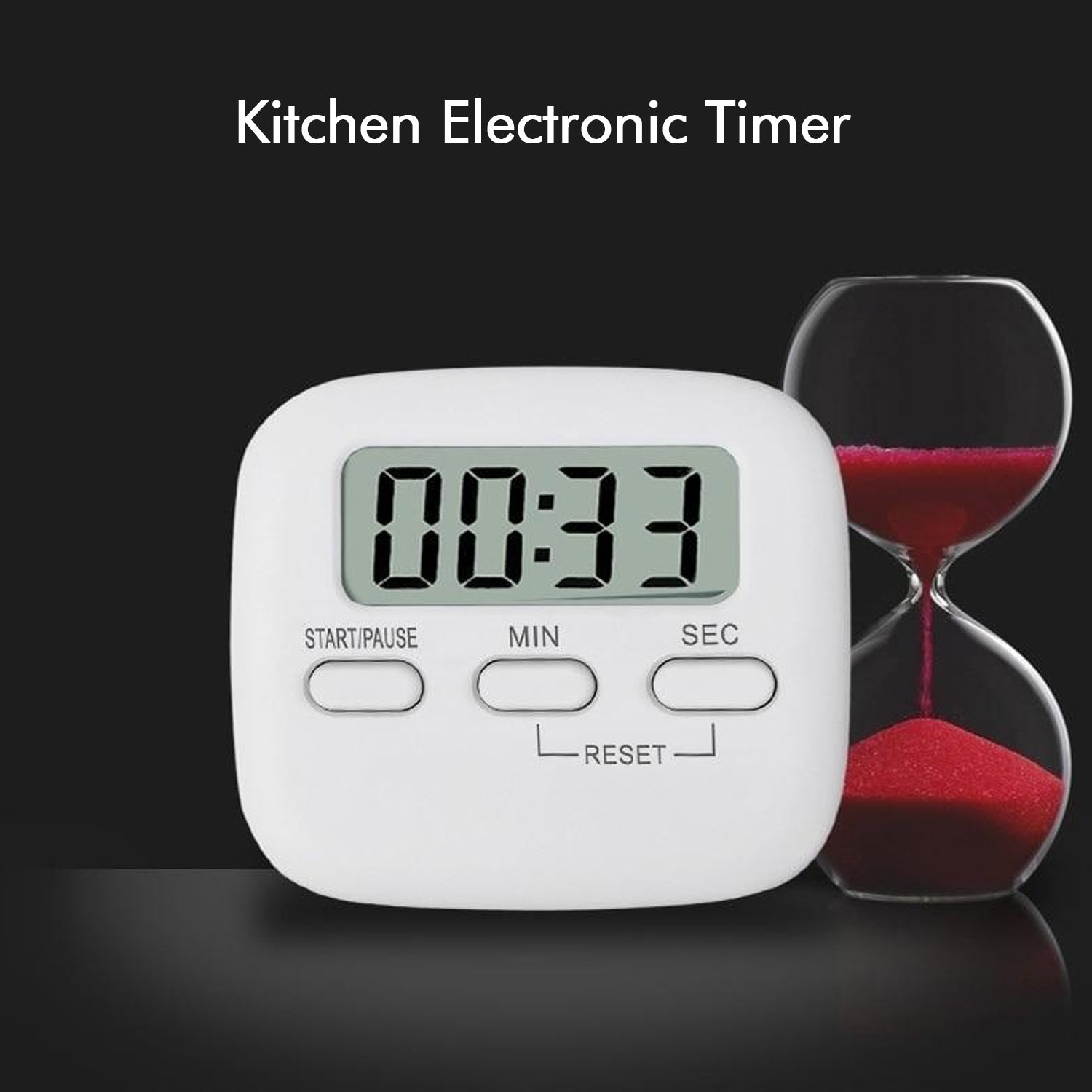 Digital Kitchen Timer with Alarm | Stop Watch Timer for Kitchen | Kitchen Timer with Magnetic Stand |Timer Clock for Study - Bhavnagar Deodap