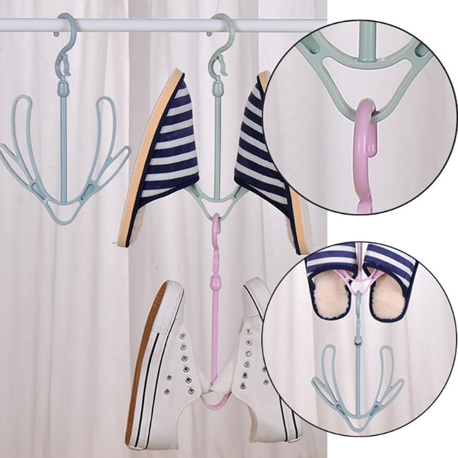 Shoes Drying Hanger, Rotatable Shoe Hanging Racks for Balcony Closet (1pc) - Bhavnagar Deodap