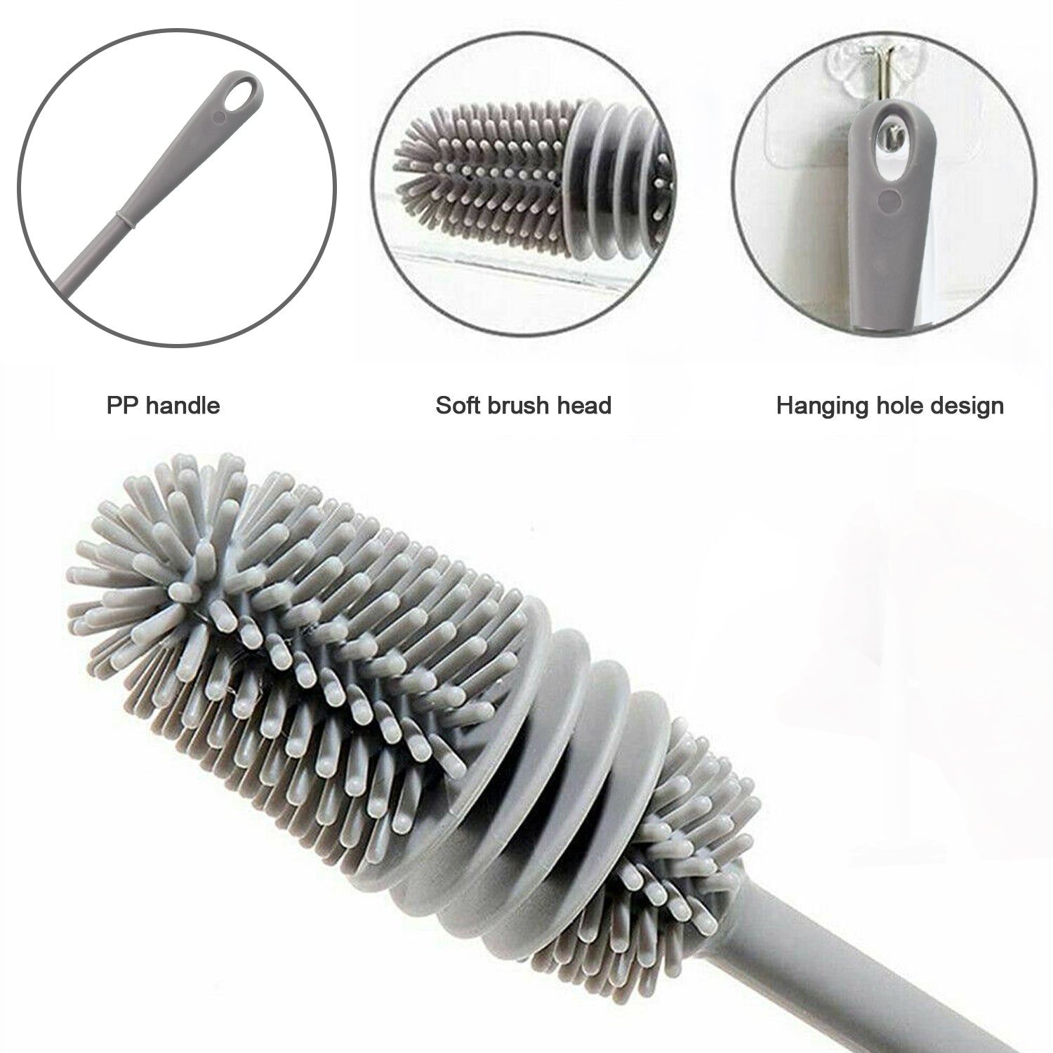 Multipurpose Bottle Cleaning Brush: Kitchen Tool - Bhavnagar Deodap