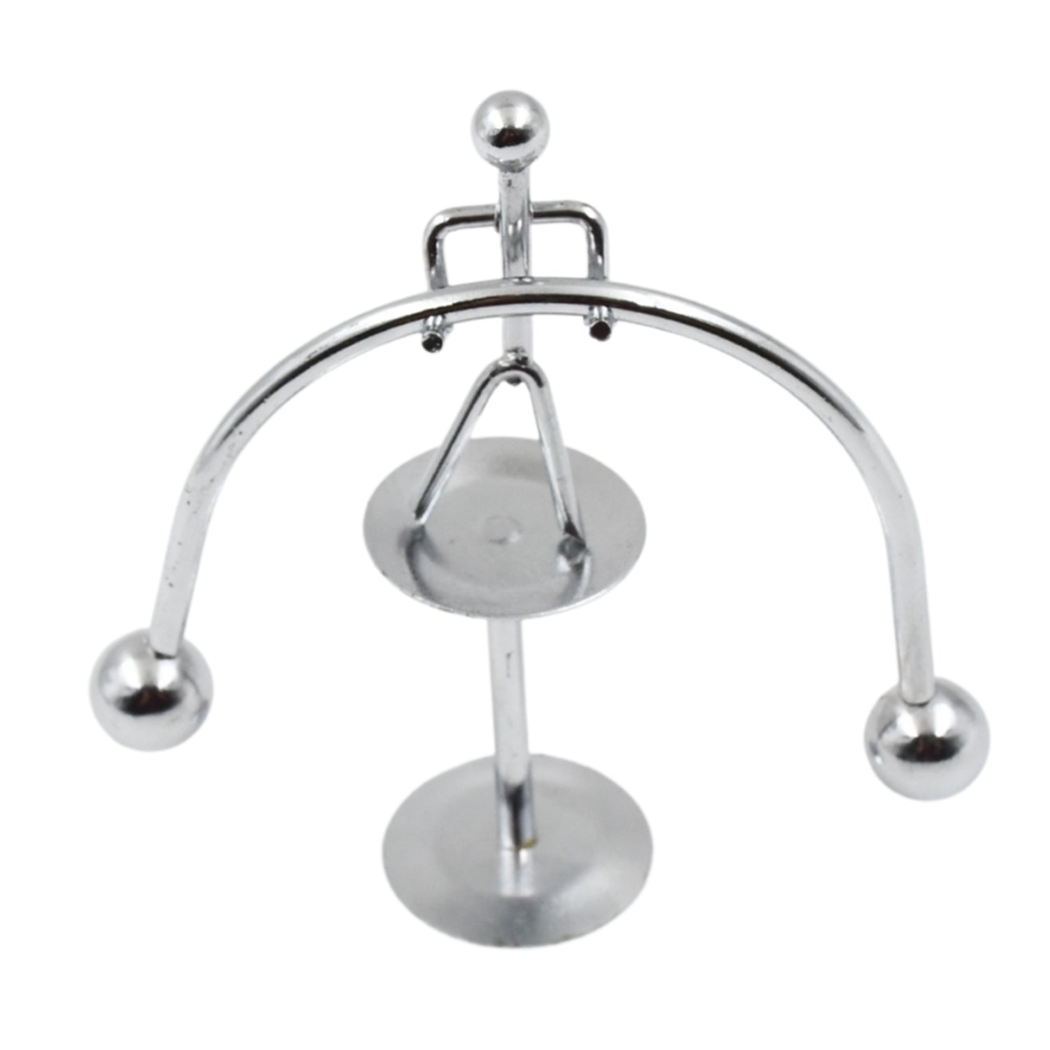 Mini Steel Balance Toy (1 Pc): Desk Decor, Perpetual Motion, Physics Toy - Bhavnagar Deodap