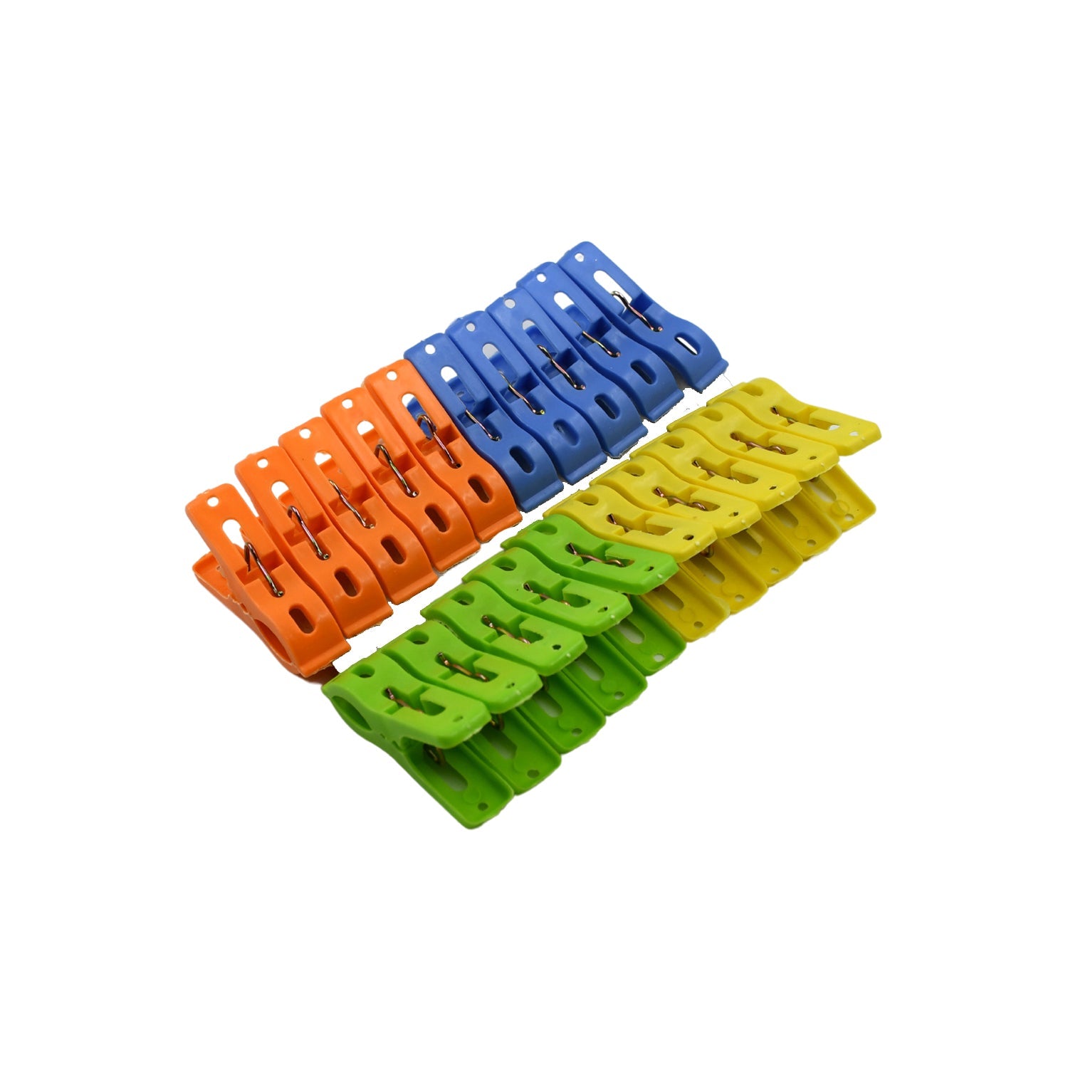 Multifunction Plastic Heavy Quality Cloth Hanging Clips, Plastic Laundry Clothes Pins Set of 20 Pieces - Bhavnagar Deodap