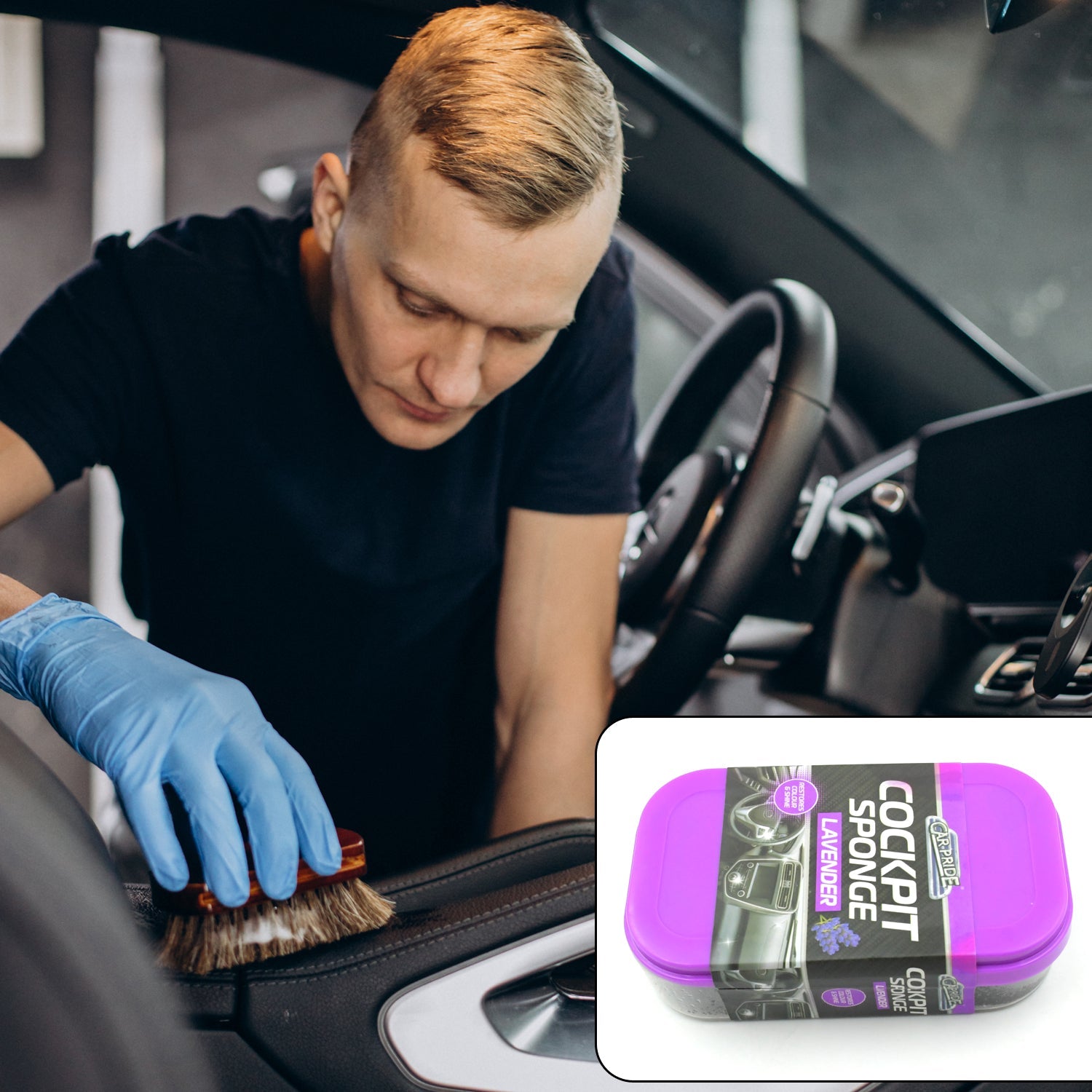 Cockpit Sponge - Polishing Sponge Cleaning Sponge Foam Perfect for Car Polish, Dust Cleaner Car Accessories for Women Men Car Cleaning Supplies Auto Detailing Tools, Sponge Perfect for Car Polish, Paint Care, Washing (1 Pc) - Bhavnagar Deodap