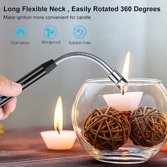 Lighter Long Flexible Electric Arc USB Rechargeable Windproof Flameless Electronic Smoking Plasma Lighters - Bhavnagar Deodap