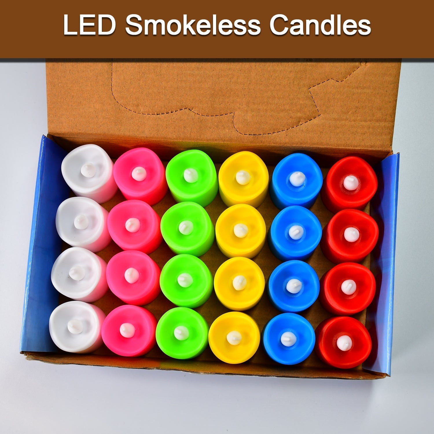 Festive Lighting for Any Occasion: 24 Pack LED Tealight Candles (Multicolor) - Bhavnagar Deodap