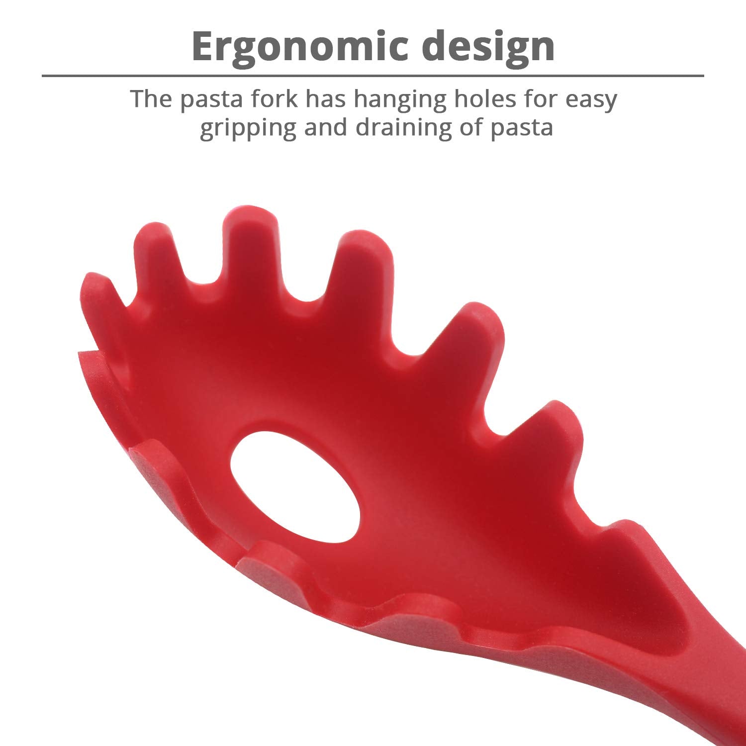 Silicone Spaghetti Spoon Pasta Spoon Easy Clean  for Your Home Restaurant (22cm) - Bhavnagar Deodap