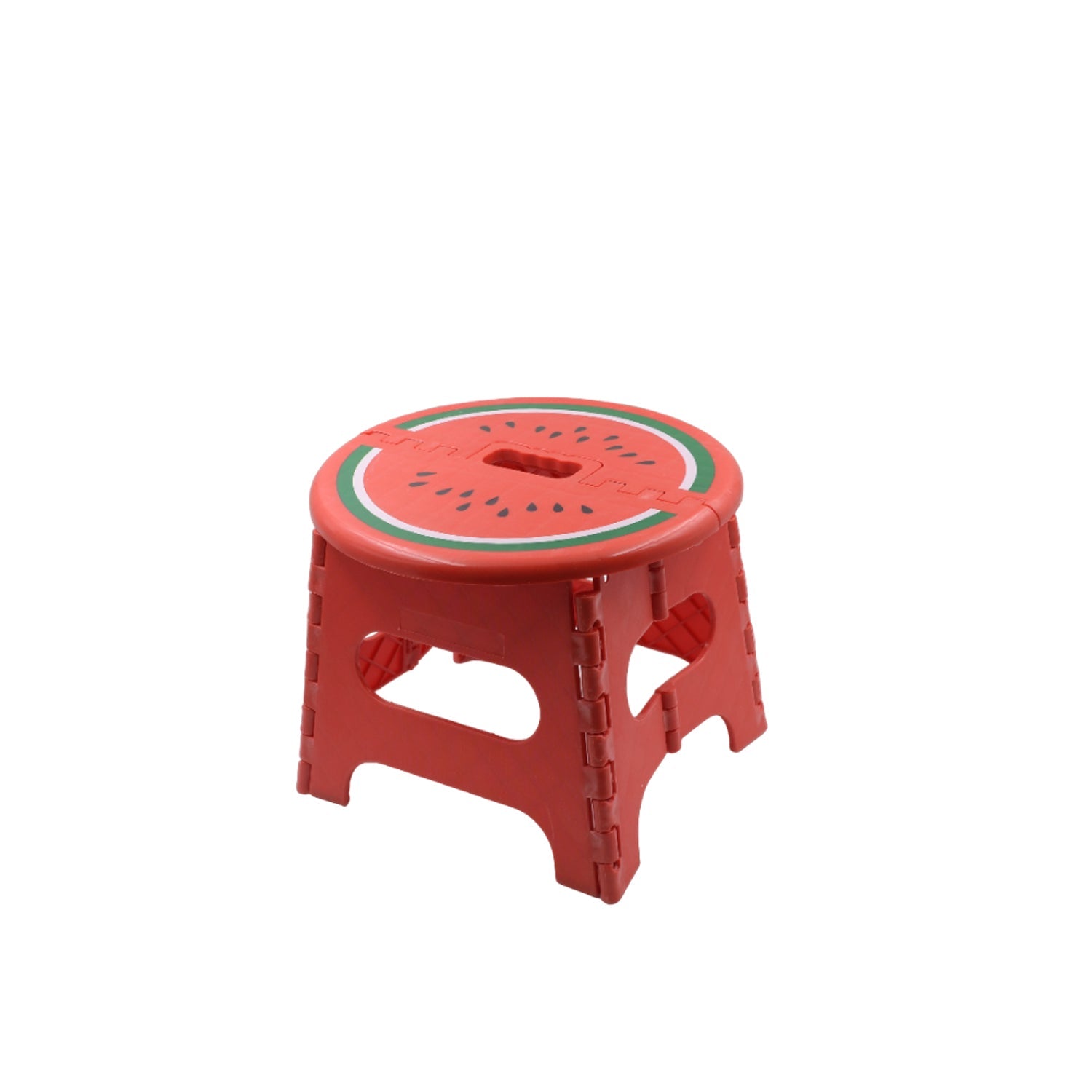 Mix Color Creative Thickening Folding Stool, Fruit Pattern Plastic Low Stool for Kindergarten Small Bench Hinge Handle Design,Learn Game Children's Kids Table Indoor Household Children's Chair Lightweight - Bhavnagar Deodap