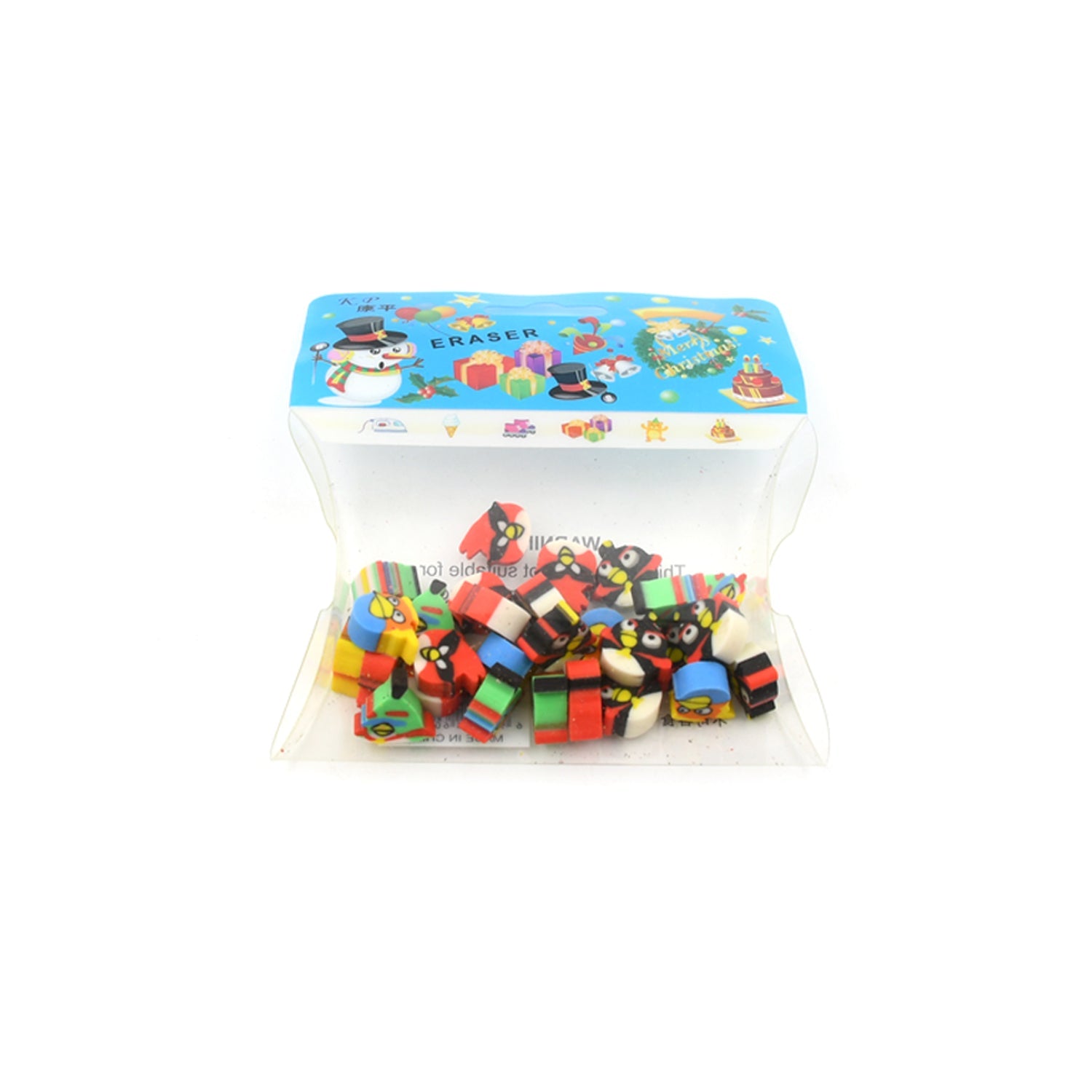 Fancy & Stylish Colorful Erasers, Mini Eraser Creative Cute Novelty Eraser for Children Different Designs Eraser Set for Return Gift, Birthday Party, School Prize (28 Pcs In 1 Packet) - Bhavnagar Deodap