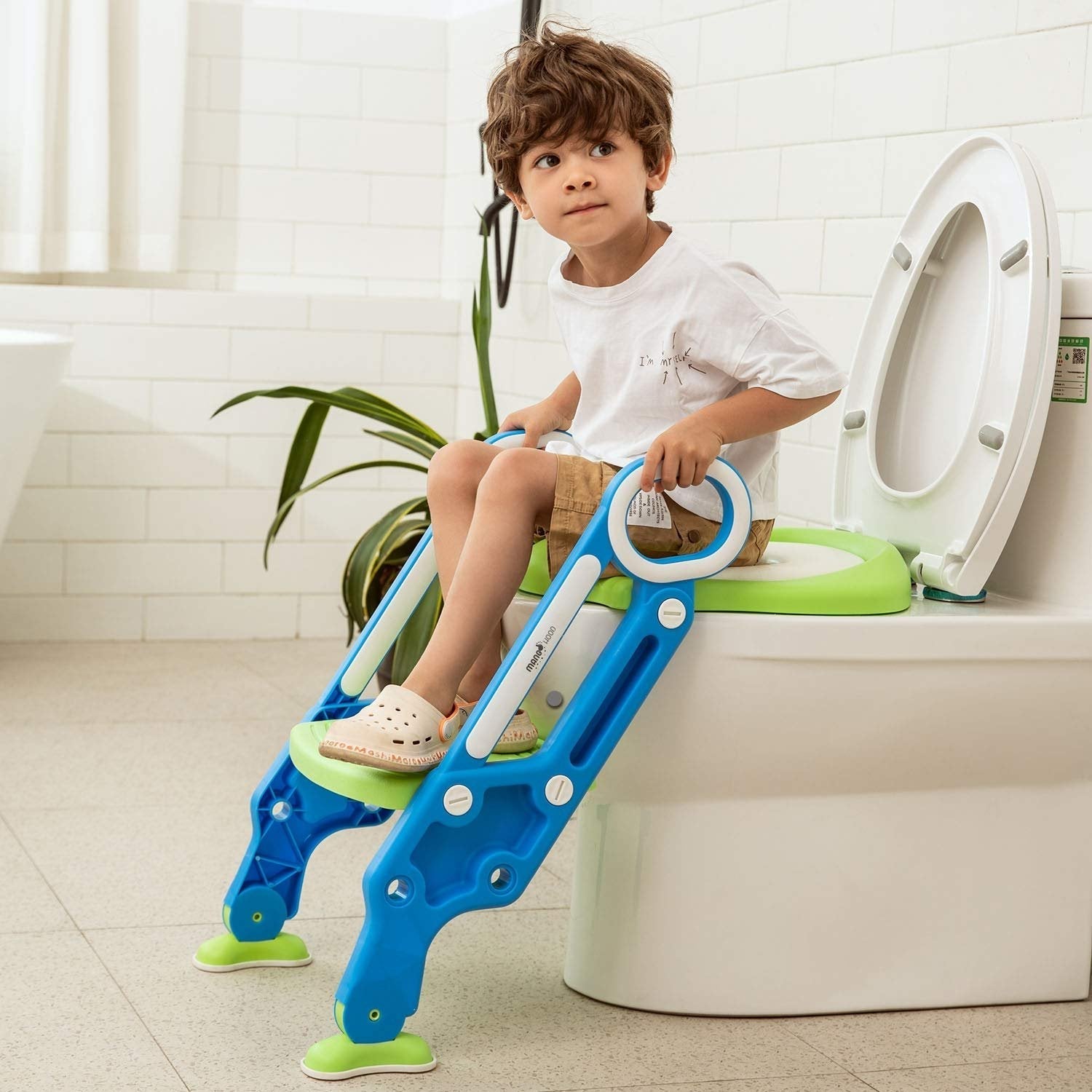 2 in 1 Training Foldable Ladder Potty Toilet Seat for Kids  ----- - Bhavnagar Deodap