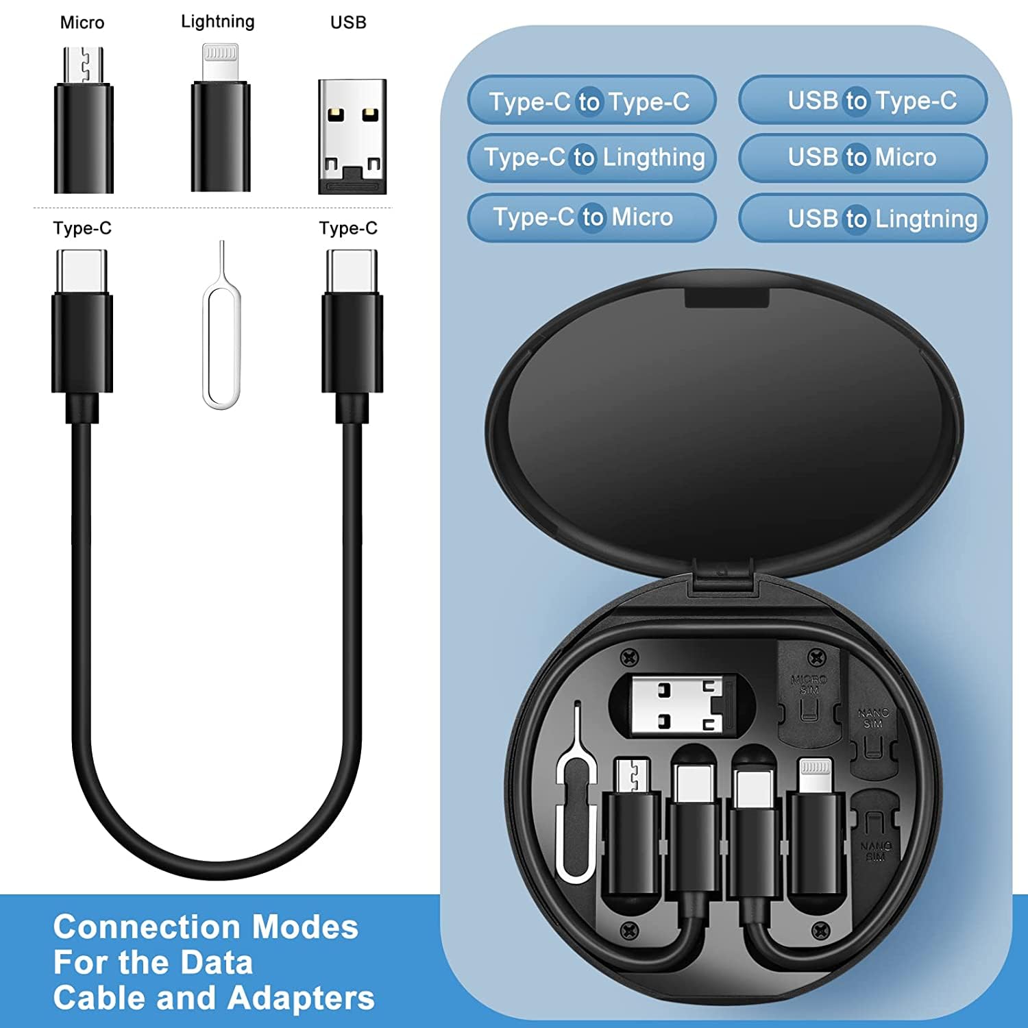 5-in-1 Charging Kit: Universal Cable for Every Device! - Bhavnagar Deodap