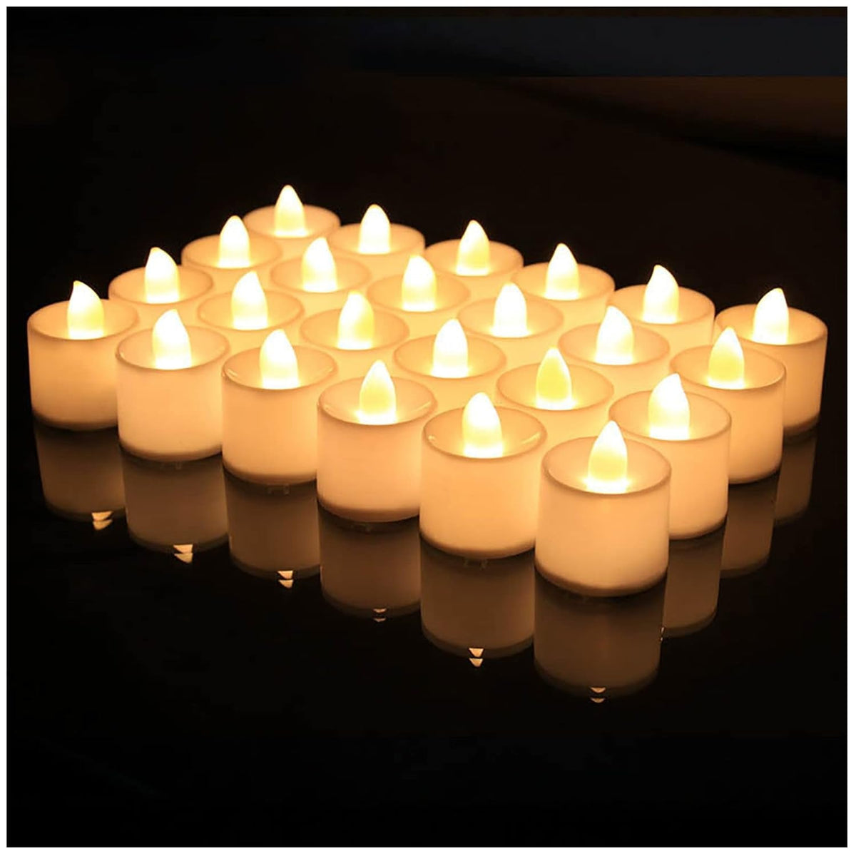 Festival Decorative - LED Tealight Candles | Battery Operated Candle Ideal for Party, Wedding, Birthday, Gifts (24pc) ( Diya , Divo , Diva , Deepak , Jyoti , - Bhavnagar Deodap