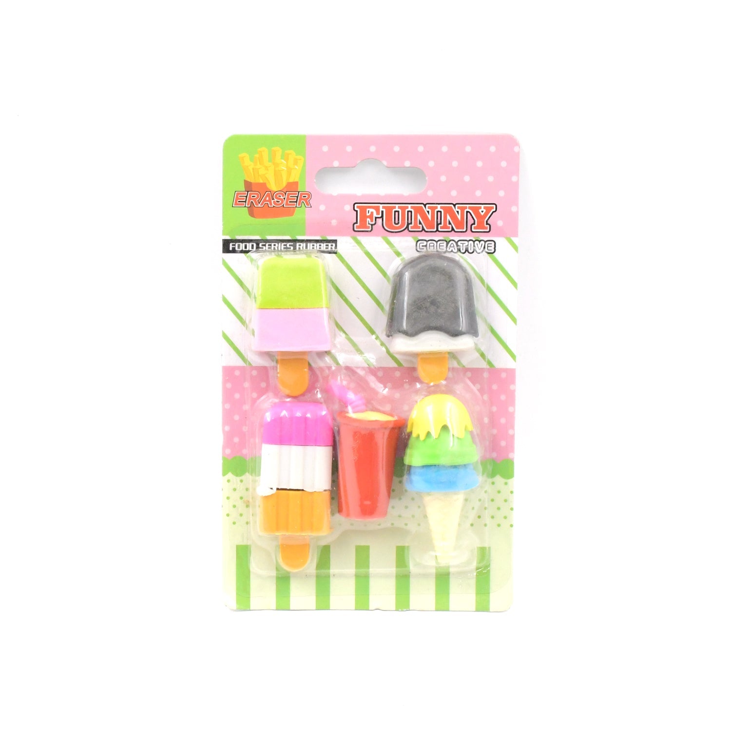 Mini Eraser Set for Kids (5 Pieces) - Fun Designs, Party Favors, School Prizes - Bhavnagar Deodap