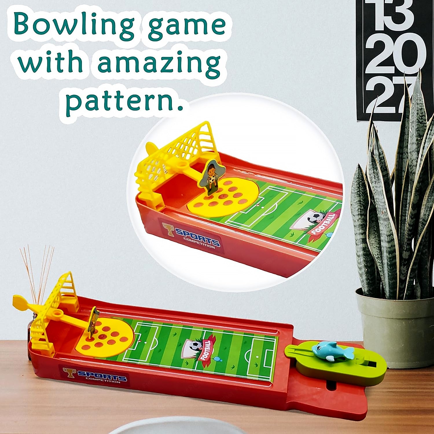 Mini Table Top Finger Football Game for Kids-Desktop Game for Kids & Adults, Fun Indoor Finger Bowling Game for Boys & Girls, Family Board Game - Bhavnagar Deodap