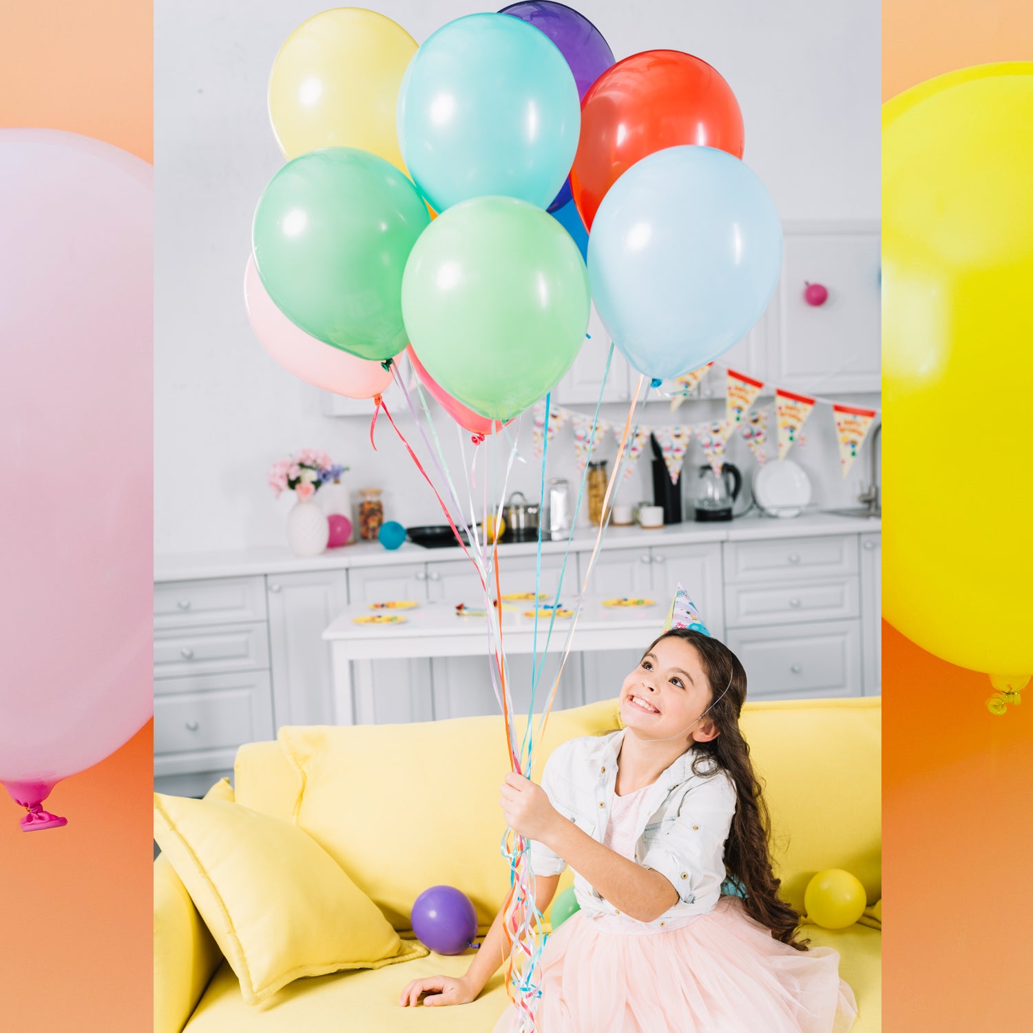 Big Size Balloons Kinds of Rainbow Party Latex Balloons for Birthday / Anniversary / Valentine's / Wedding / Engagement Party Decoration Multicolor (3 Pcs Set - Bhavnagar Deodap