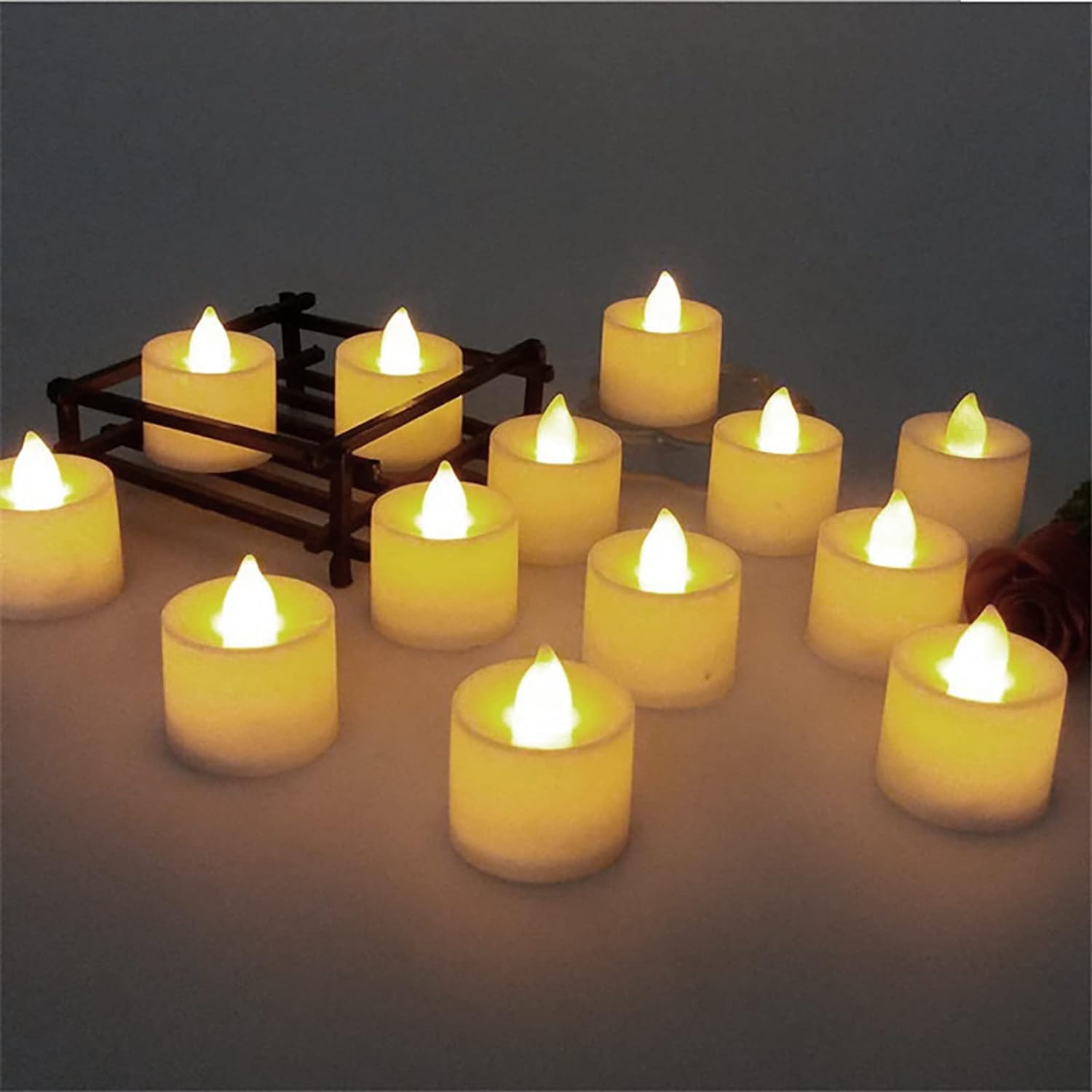 Festival Decorative - LED Tealight Candles | Battery Operated Candle Ideal for Party, Wedding, Birthday, Gifts (24pc) ( Diya , Divo , Diva , Deepak , Jyoti , - Bhavnagar Deodap