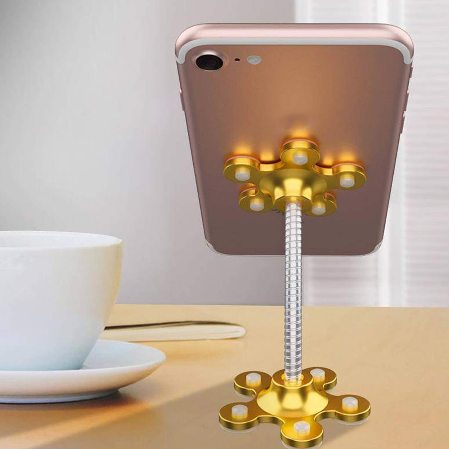 Phone Holder, 360°Rotatable Phone Stand Multi-Function Double-Sided Suction Cup Mobile Phone Holder  vip stand( MOQ :- 6 Pc ) - Bhavnagar Deodap