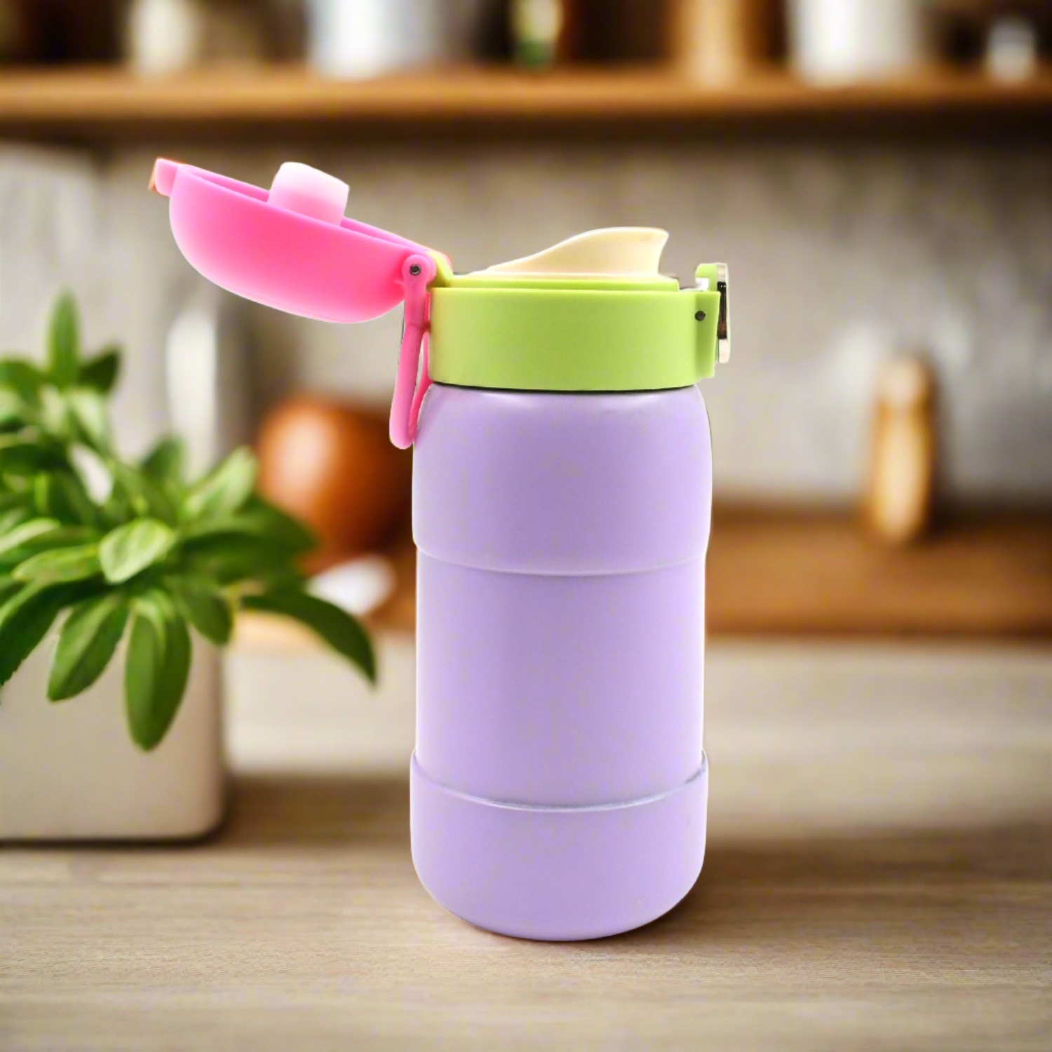 Duck Stainless Steel Water Bottle For Kids Adults Steel Flask Metal Thermos, Spill Proof Cap Closure, BPA Free For School Home Office, Drinkware, 400 ML - Bhavnagar Deodap