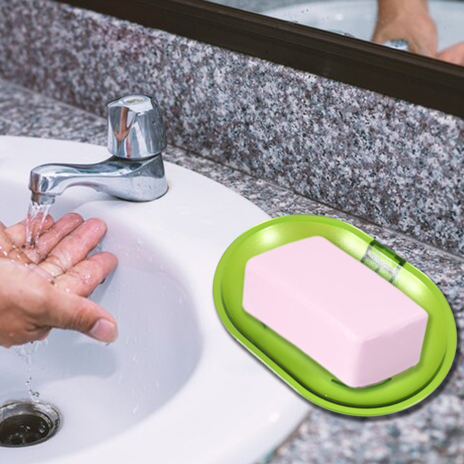 Plastic Soap Dish Holder for Bathroom Shower Wall Mounted Self Adhesive Soap Holder Saver Tray-Plastic Sponge Holder for Kitchen Storage Rack Soap Box, Bathroom - Bhavnagar Deodap