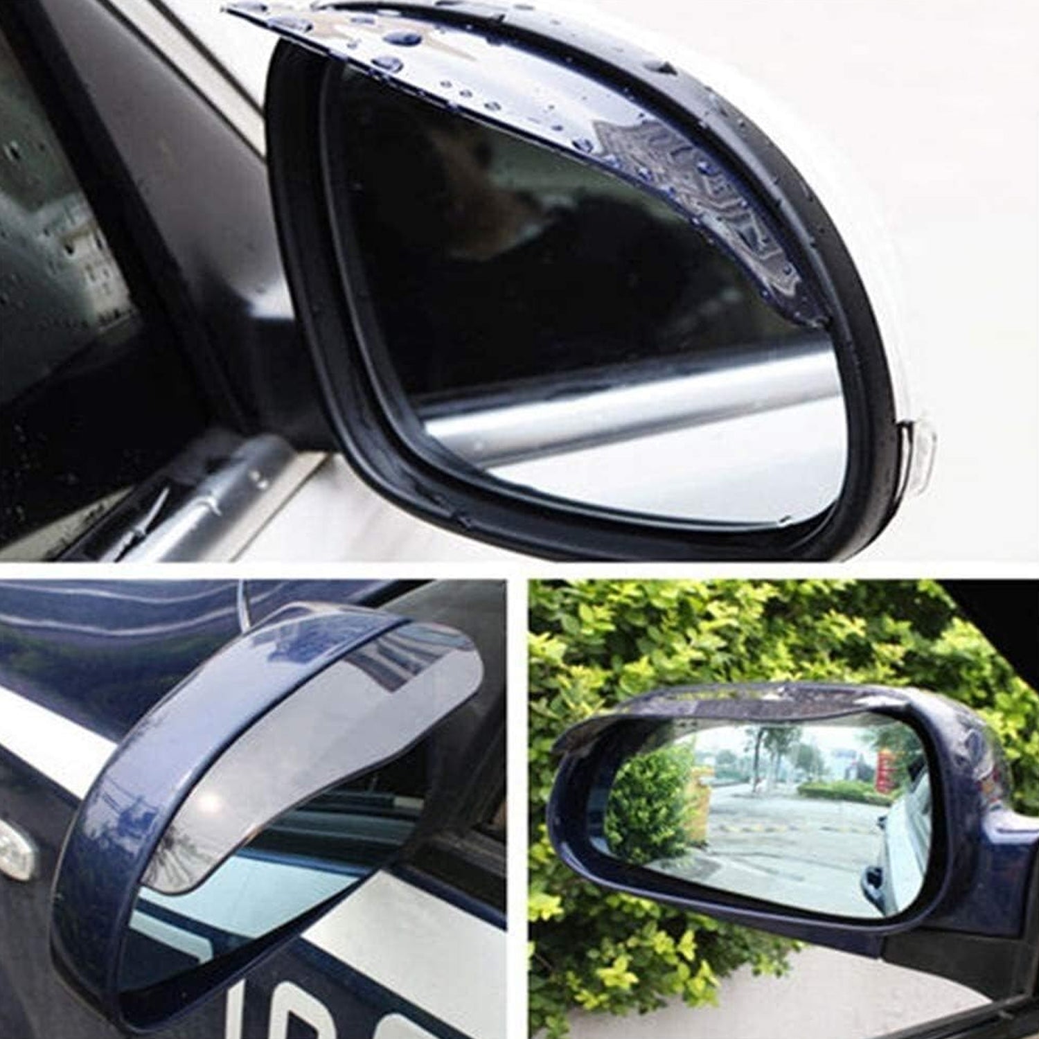 1 Pair Mirror Rain Protector Car Rearview Mirror Rain Blades Car Back Mirror Eyebrow Rain Cover Car Rearview Mirror Eyebrow Covers Flexible Protection Rainproof Decoration Accessories (2 Pcs set) - Bhavnagar Deodap