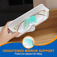 Wall Mount Sunglass Organizer Simple Space Saving Glasses Storage Box Eyewear Stand Holder for Showcase Bedroom Apartment With 2 pc Double Sided Adhesive Sticker (2 Pcs Set) - Bhavnagar Deodap