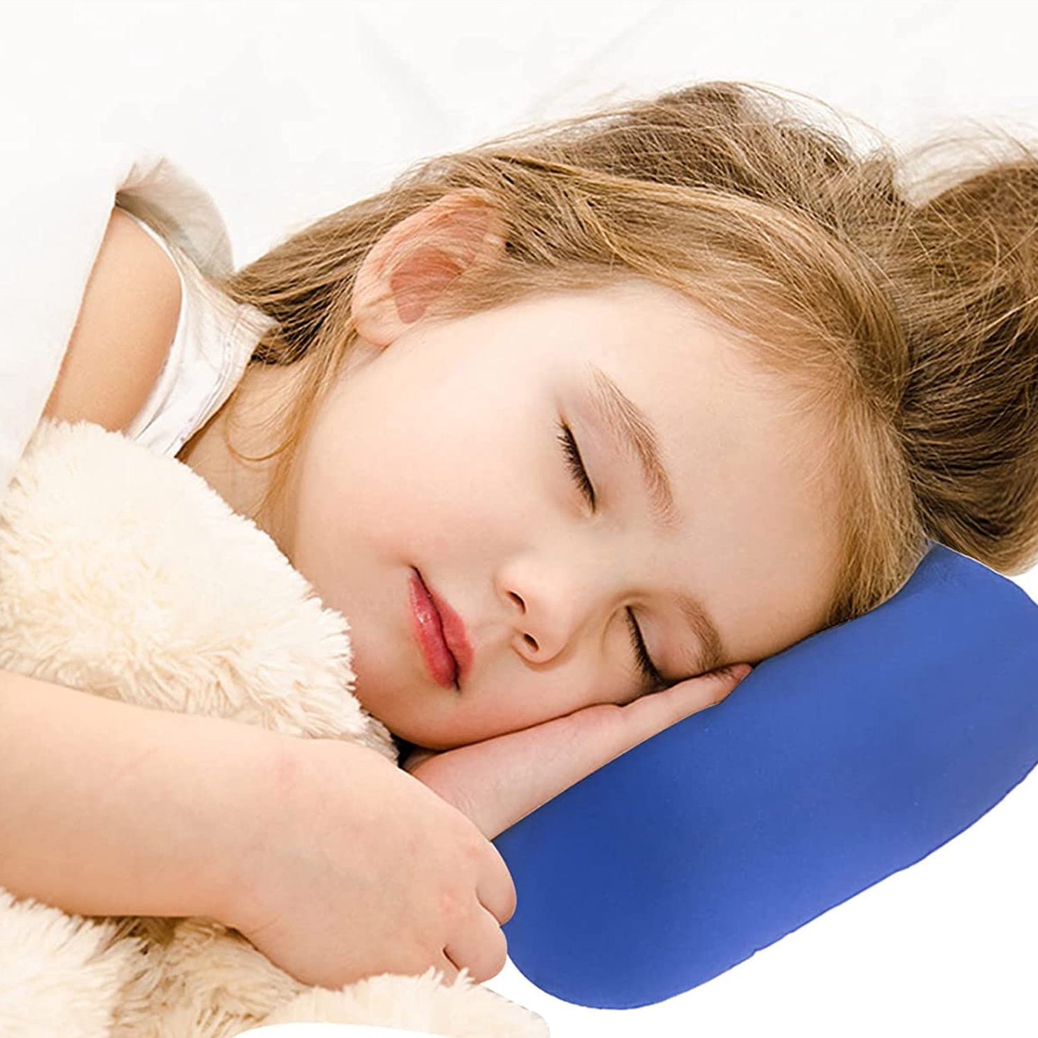 Microbead Roll Neck Pillow Mini Microbeads Bone Type Travel Pillow Soft Cushion Back Head Neck Support - Bhavnagar Deodap