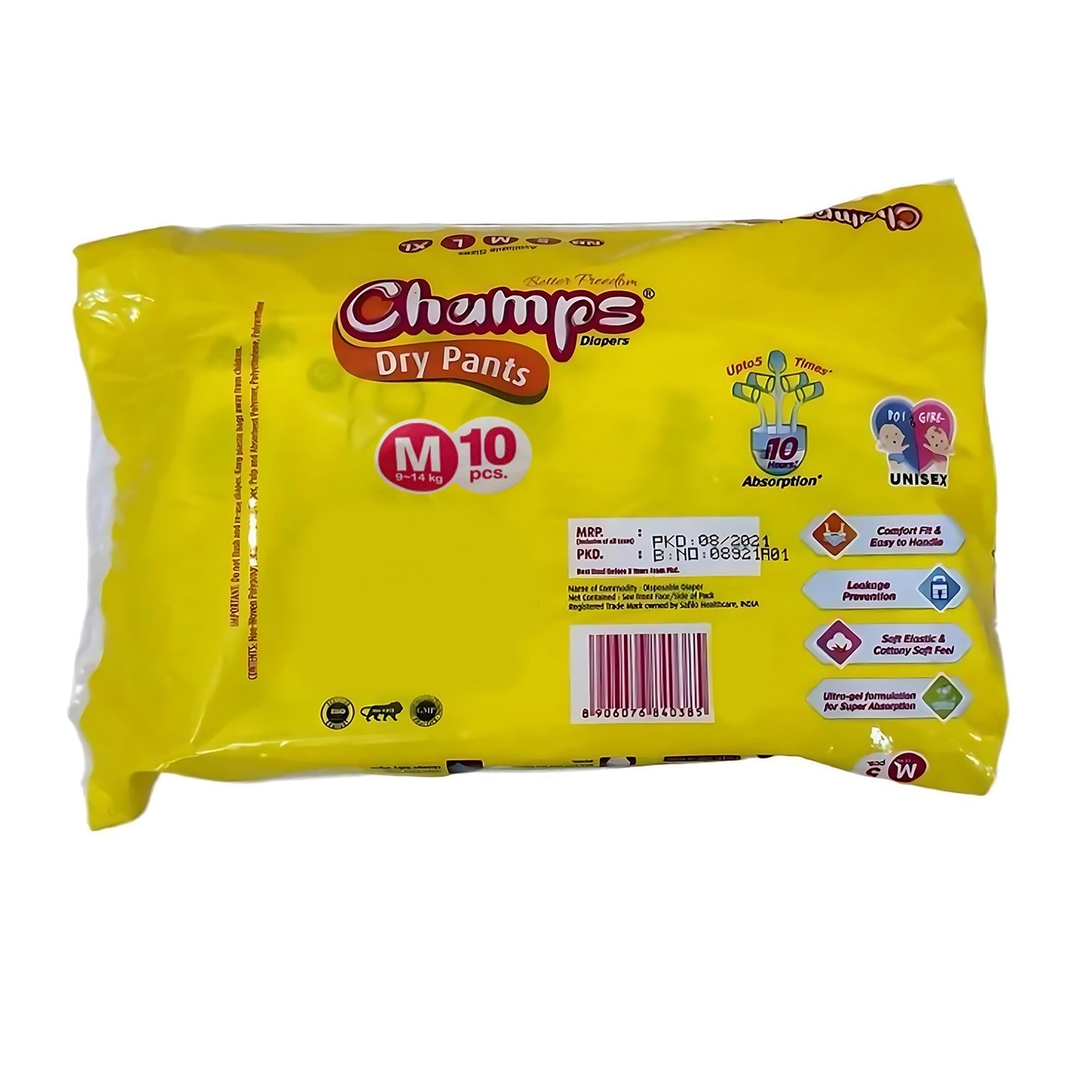 Travel Must-Have: Champs Medium Diaper Pants (10 Pcs) - Leakproof - Bhavnagar Deodap