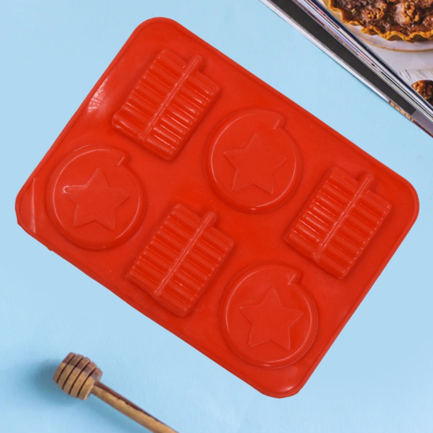 6 Cavity Silicone Mold Tray: Perfect for Chocolates, Cakes & More! - Bhavnagar Deodap