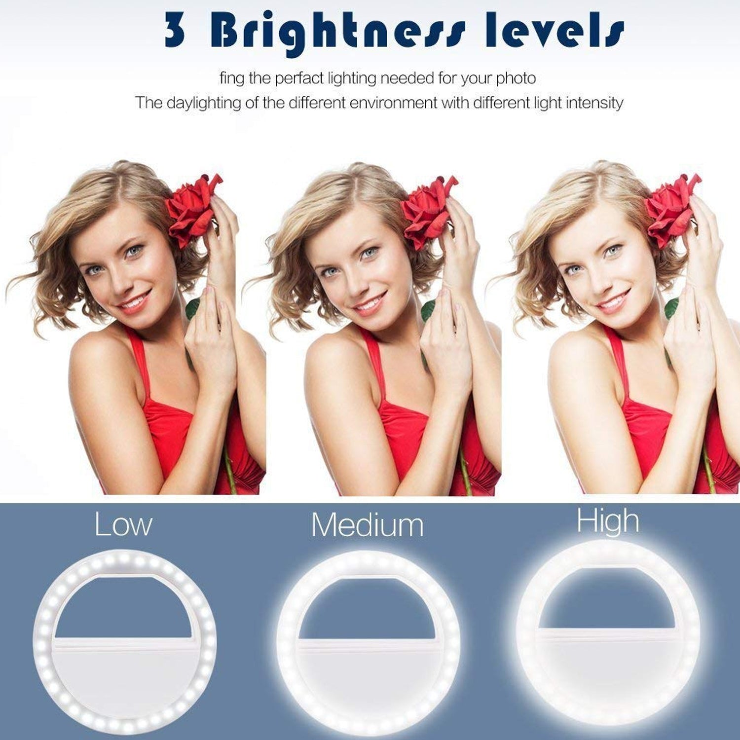 Phone Selfie Light Selfie Ring Light Selfie Light for Smartphone Selfie Light for Phone Battery Operated Selfie Ring Light (Battery Not Included) - Bhavnagar Deodap