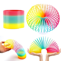 Rainbow Spring, Rainbow Spring Toys, Slinky, Slinky Spring Toy, Toy for Kids, for Kids Adults of All Age Group, for Birthdays, Compact and Portable Easy to Carry (1 Pc) - Bhavnagar Deodap