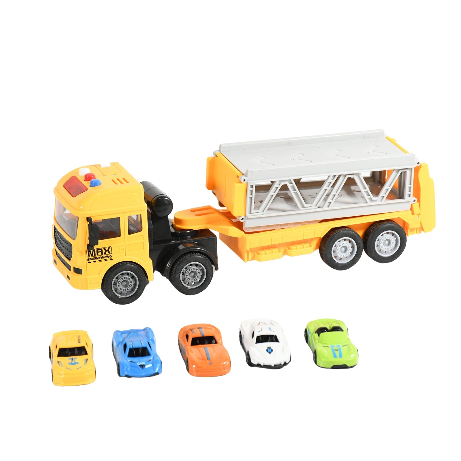 Realistic Long-Haul Toy Vehicle Transport Playset with Lights and Sound - Bhavnagar Deodap