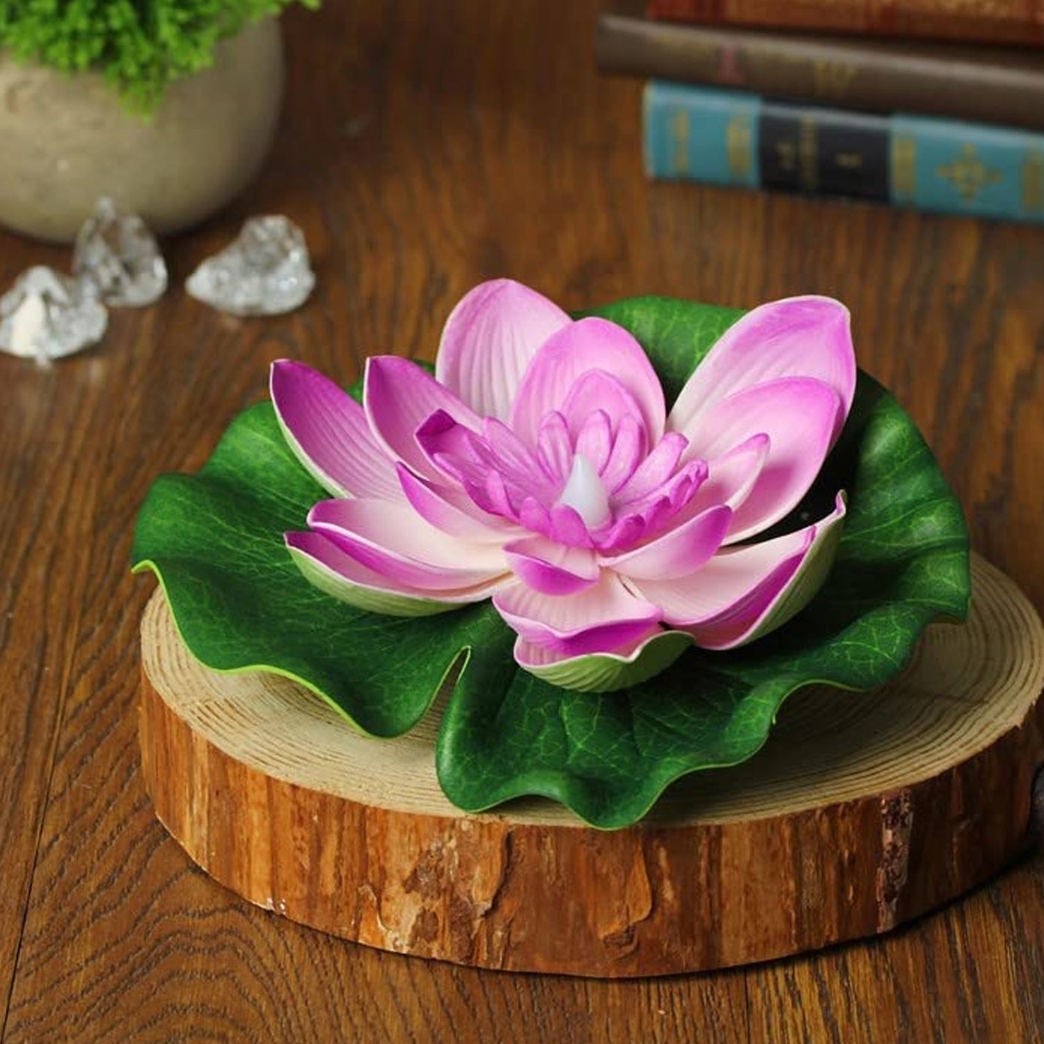 Water Floating Smokeless Candles & Lotus Flowers Sensor Led TeaLight for Outdoor and Indoor Decoration - Pack of 6 Candle (Pack of 6) - Bhavnagar Deodap