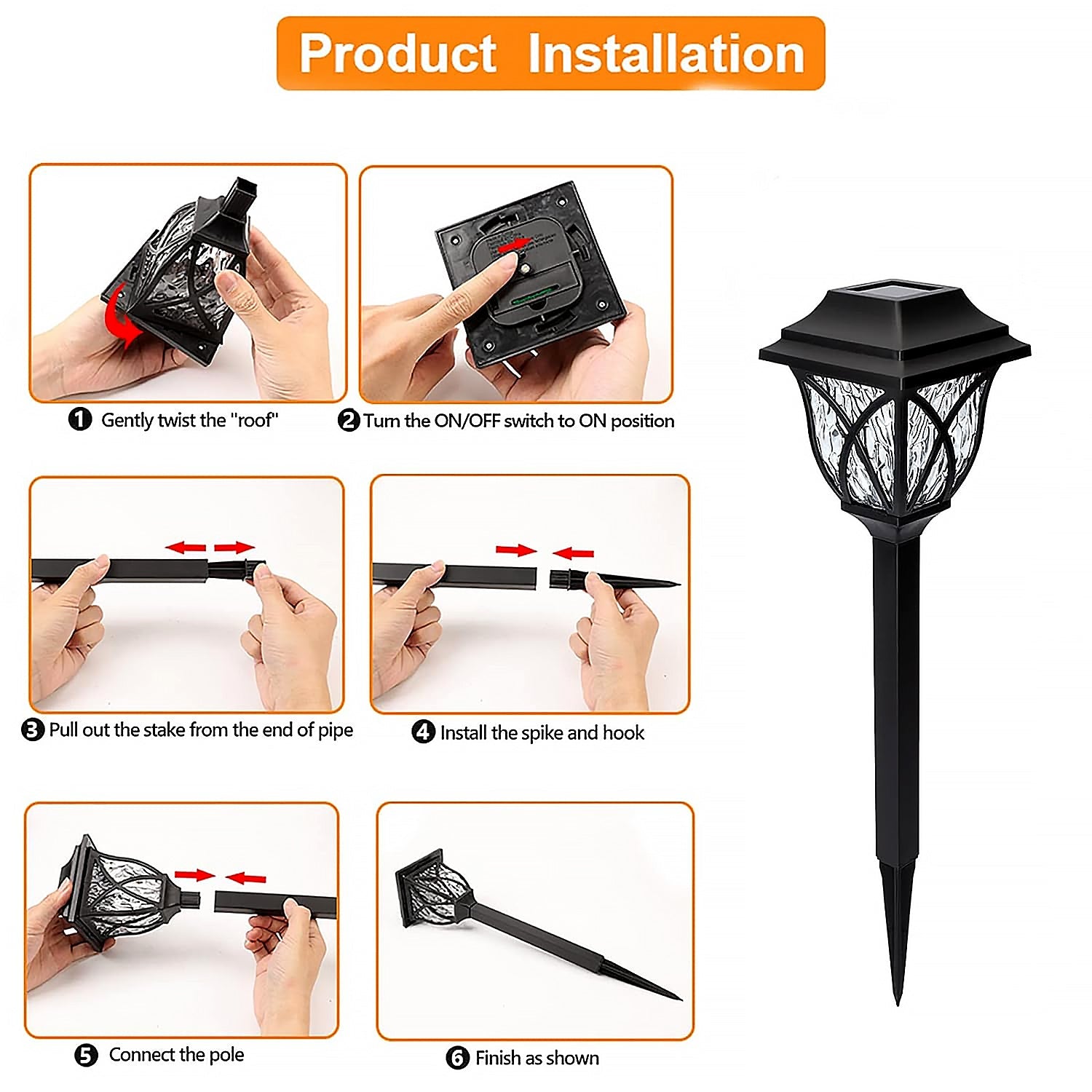 Solar Garden Lights LED Outdoor Stake Spotlight Fixture for Garden Light (Pack of 2pc ) - Bhavnagar Deodap