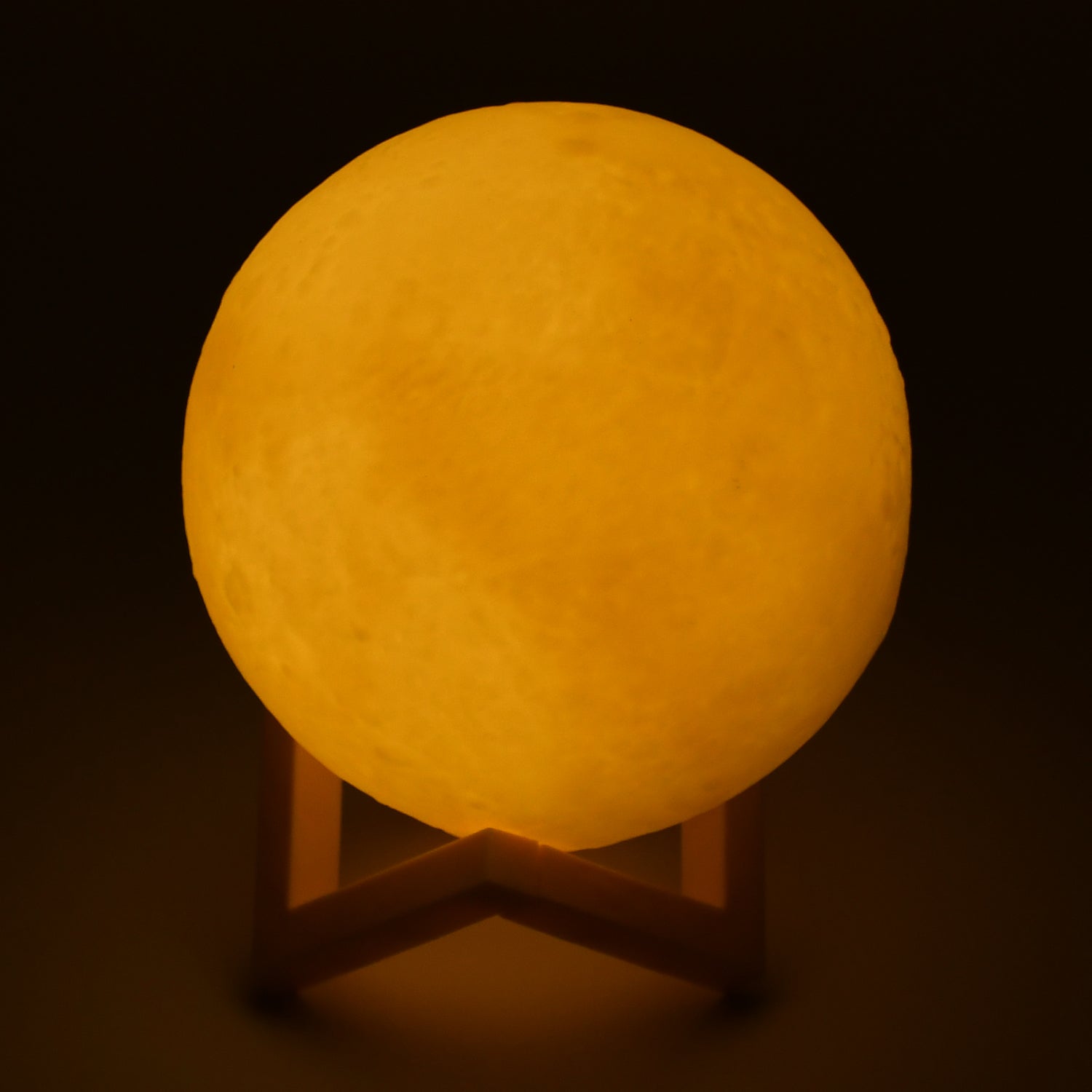 true home Moon Night LAMP with Wooden Stand Night LAMP for Bedroom - Bhavnagar Deodap