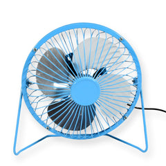 USB Table Desk Personal Metal Electronic Fan, Compatible with Computers, Laptops, Student Dormitory, Suitable For Office, School Use (1 Pc) - Bhavnagar Deodap