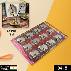 Stainless Steel Agarbatti Stand (12 Pack): Self-Adhesive, Wall Mounted - Bhavnagar Deodap