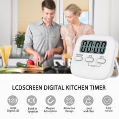 Digital Kitchen Timer with Alarm | Stop Watch Timer for Kitchen | Kitchen Timer with Magnetic Stand |Timer Clock for Study - Bhavnagar Deodap