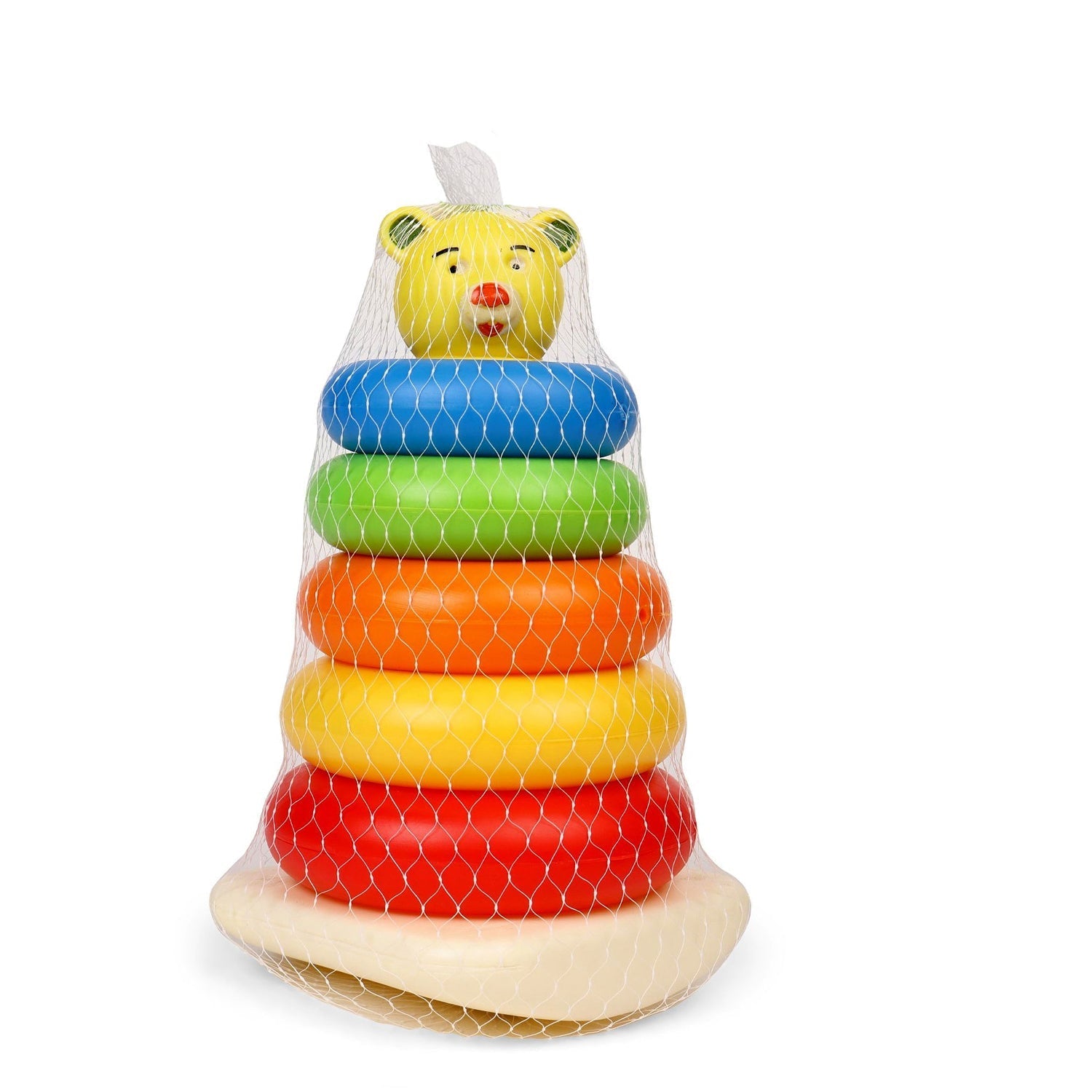 Plastic Baby Kids Teddy Stacking Ring Jumbo Stack Up Educational Toy 5pc - Bhavnagar Deodap