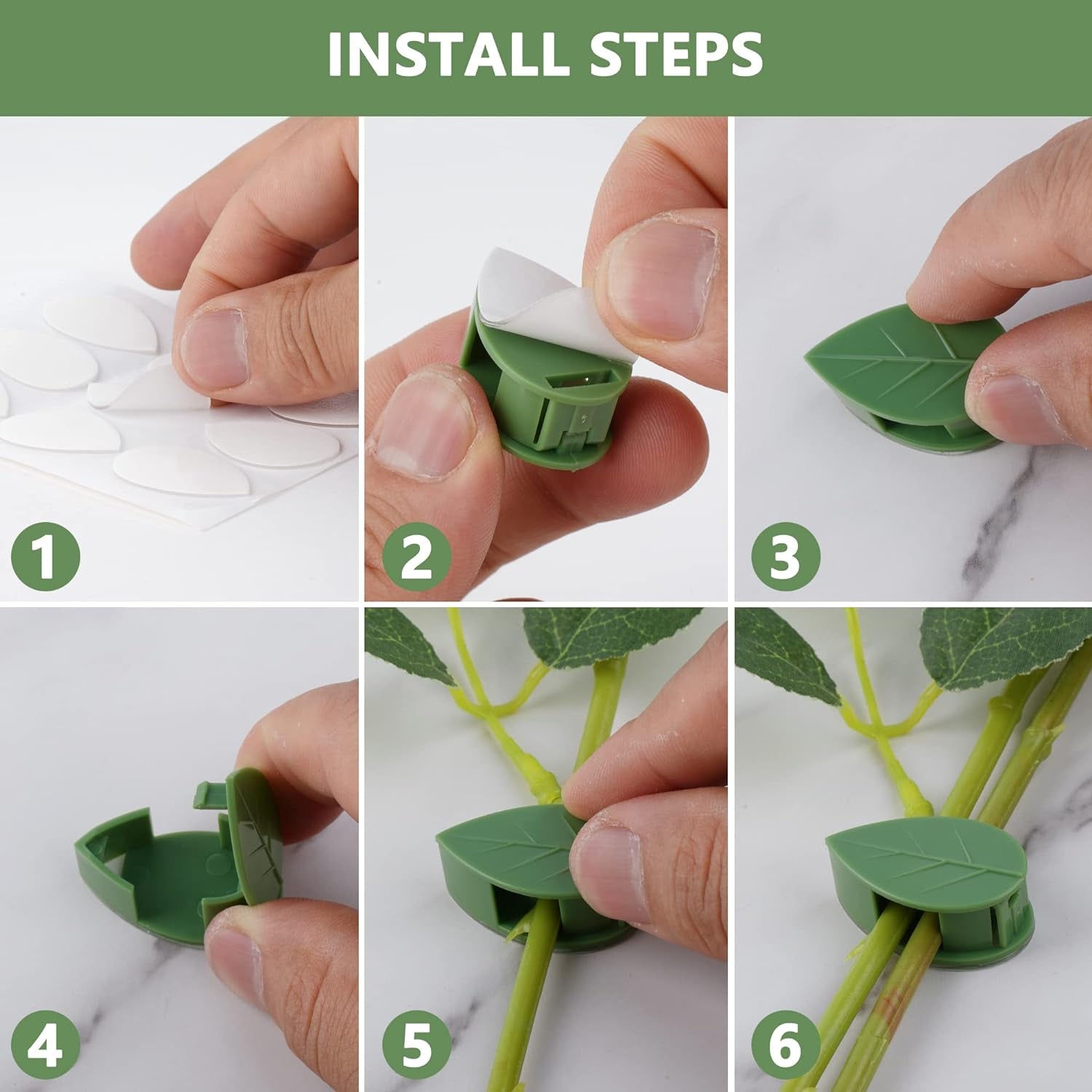 Plant Climbing Wall Fixture Clip Self-Adhesive Hook Vines Traction Invisible Stand Green Plant Clip Garden Wall Clip Plant Support Binding Clip Plants for Indoor Outdoor Decoration (10 Pcs Set) - Bhavnagar Deodap