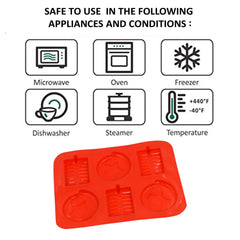 6 Cavity Silicone Mold Tray: Perfect for Chocolates, Cakes & More! - Bhavnagar Deodap