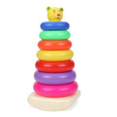 Plastic Baby Kids Teddy Stacking Ring Jumbo Stack Up Educational Toy 7pc - Bhavnagar Deodap